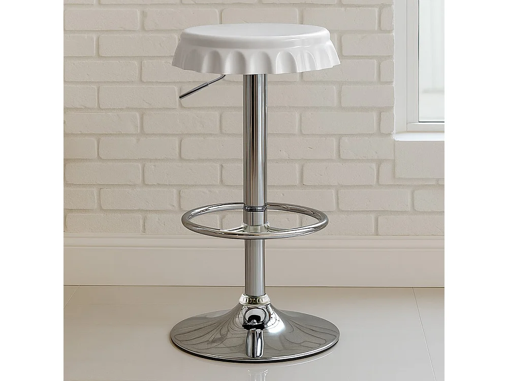 Tabouret de bar pivotant - Design métal - Bouteille Noir