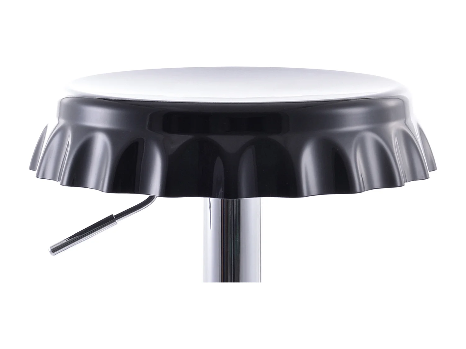 Tabouret de bar pivotant - Design métal - Bouteille Noir