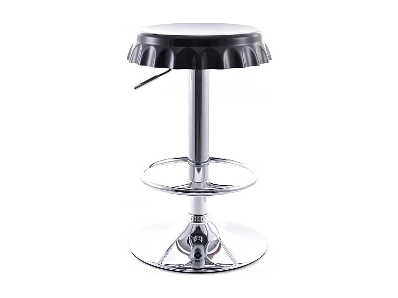 Tabouret de bar pivotant - Design métal - Bouteille Noir