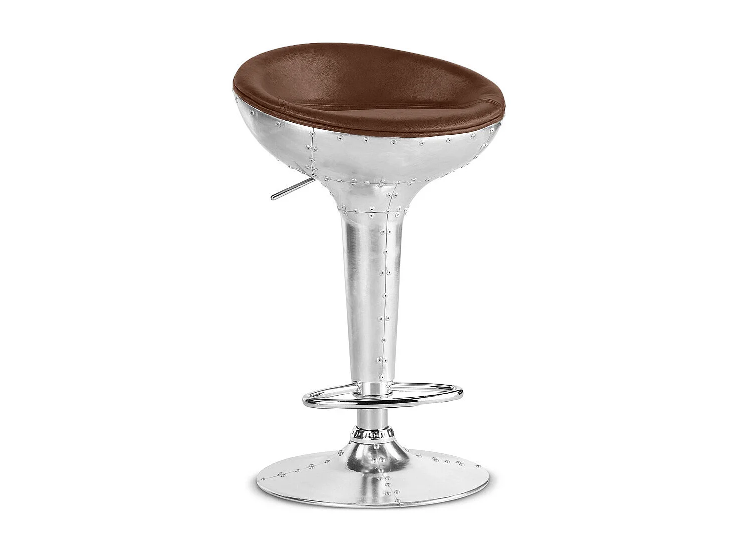 Sgabello rotondo in metallo - Stile Aviator - 70cm - Aviator