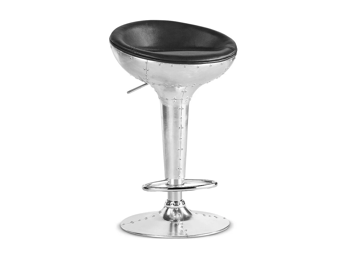 Sgabello rotondo in metallo - Stile Aviator - 70cm - Aviator