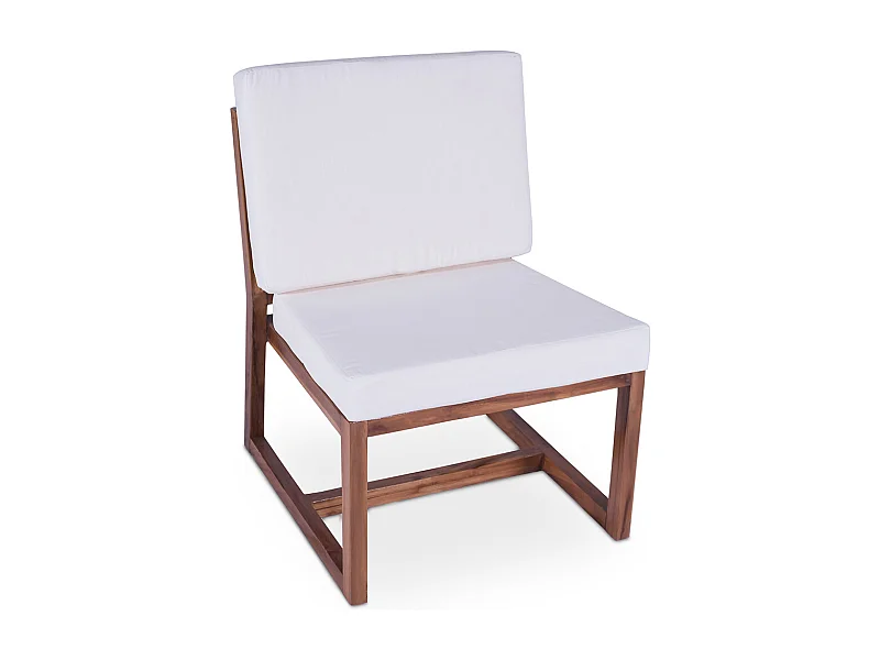 Chaise longue en bois - Chaise design style Boho Bali - Glan Blanc