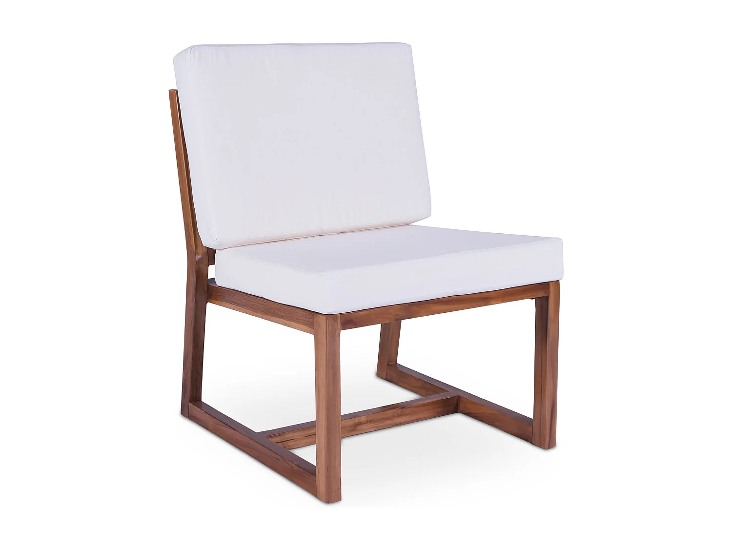 Chaise longue en bois - Chaise design style Boho Bali - Glan Blanc