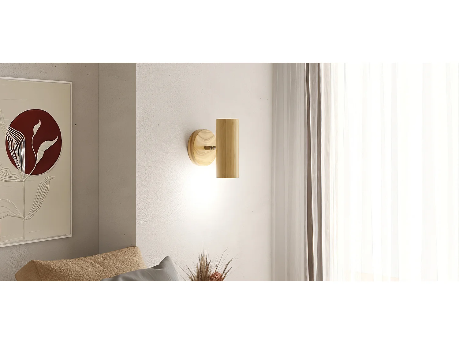 Applique Murale en Bois - Jera Naturel