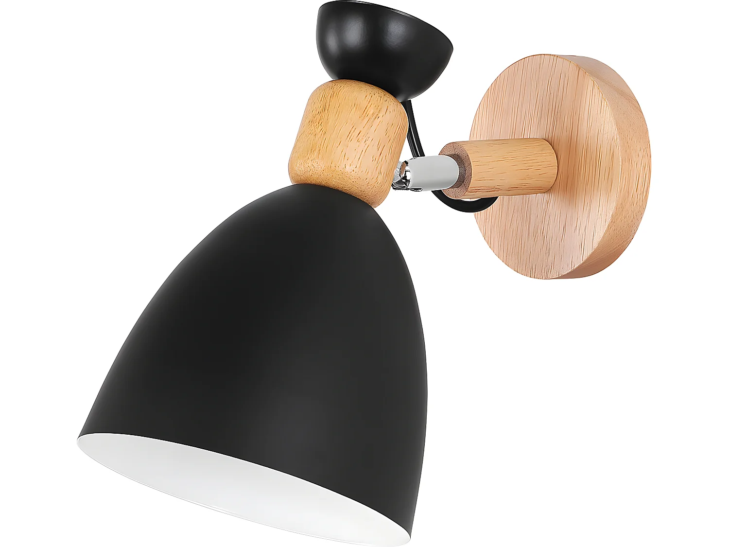 Lámpara Aplique de Pared - Estilo Escandinavo - Metal y Madera - Jorson