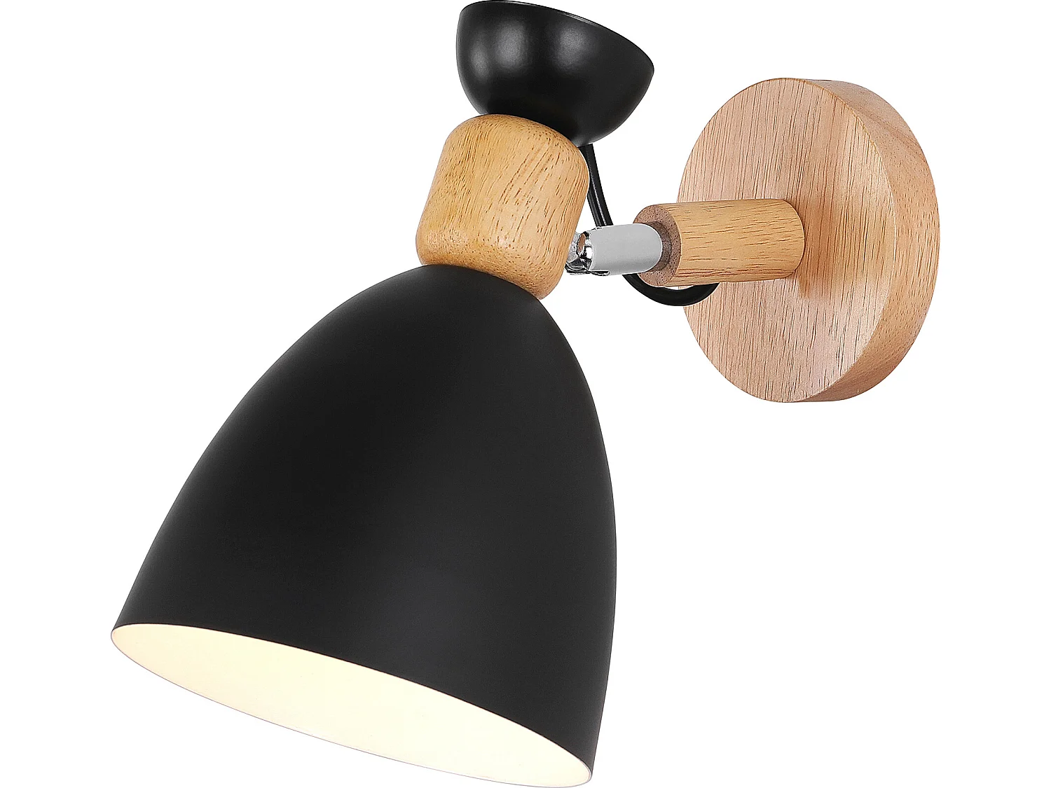 Lámpara Aplique de Pared - Estilo Escandinavo - Metal y Madera - Jorson