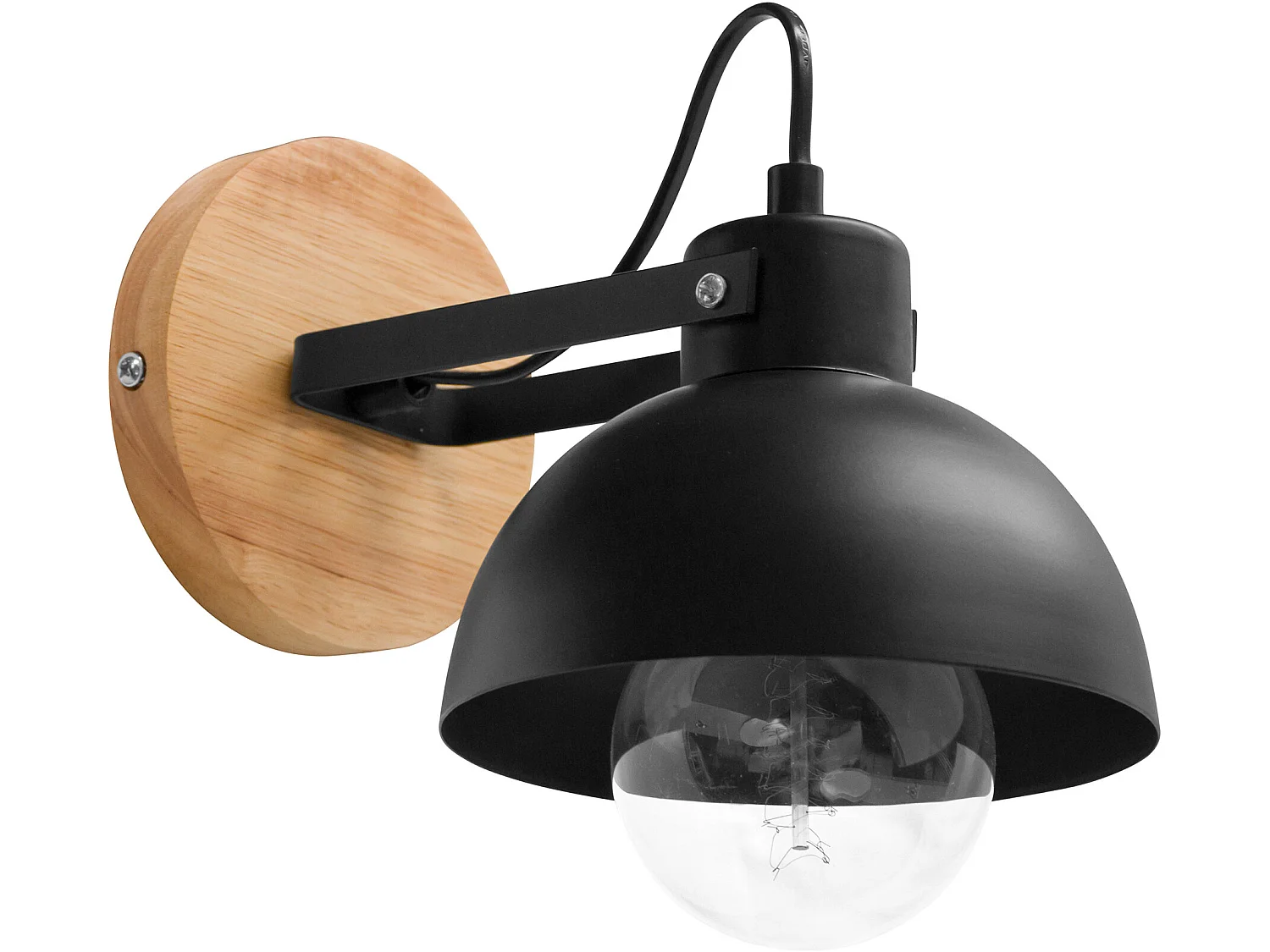 Wandleuchte - Skandinavischer Stil - Metall und Holz - Syla