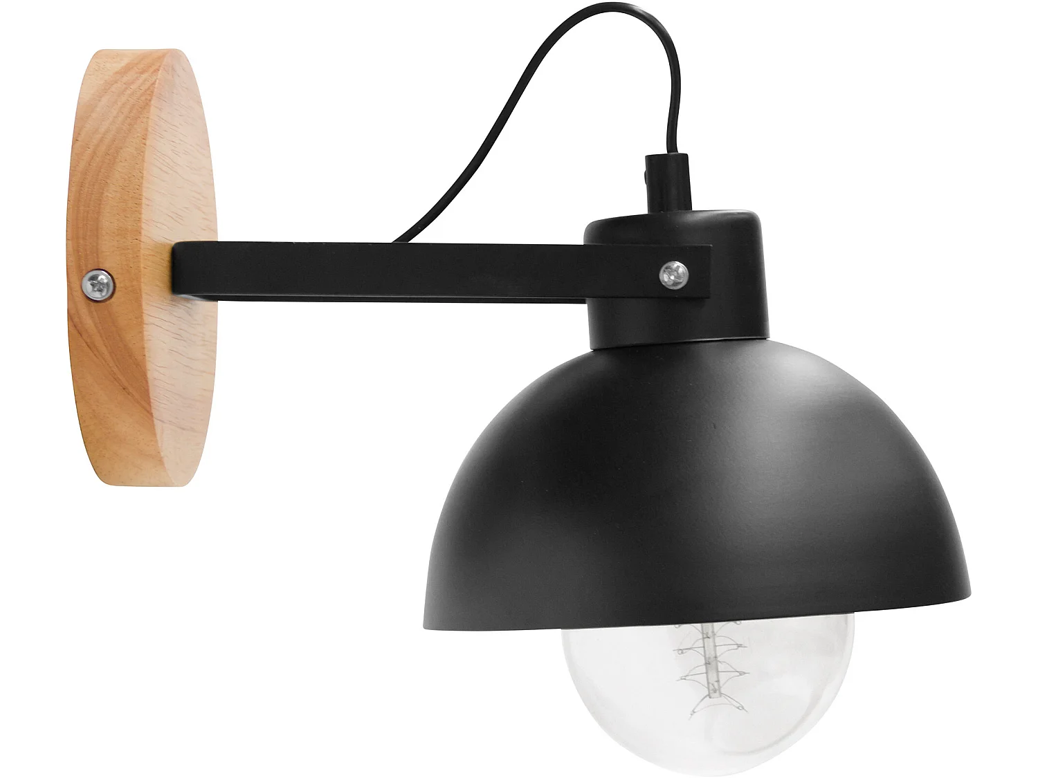 Wandleuchte - Skandinavischer Stil - Metall und Holz - Syla