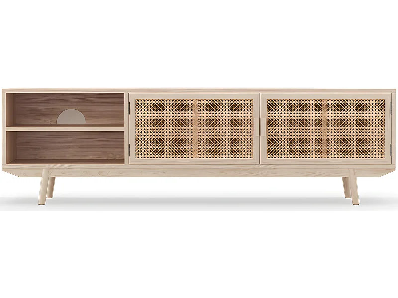Mueble TV de Madera Natural - Diseño Boho Bali - Treys