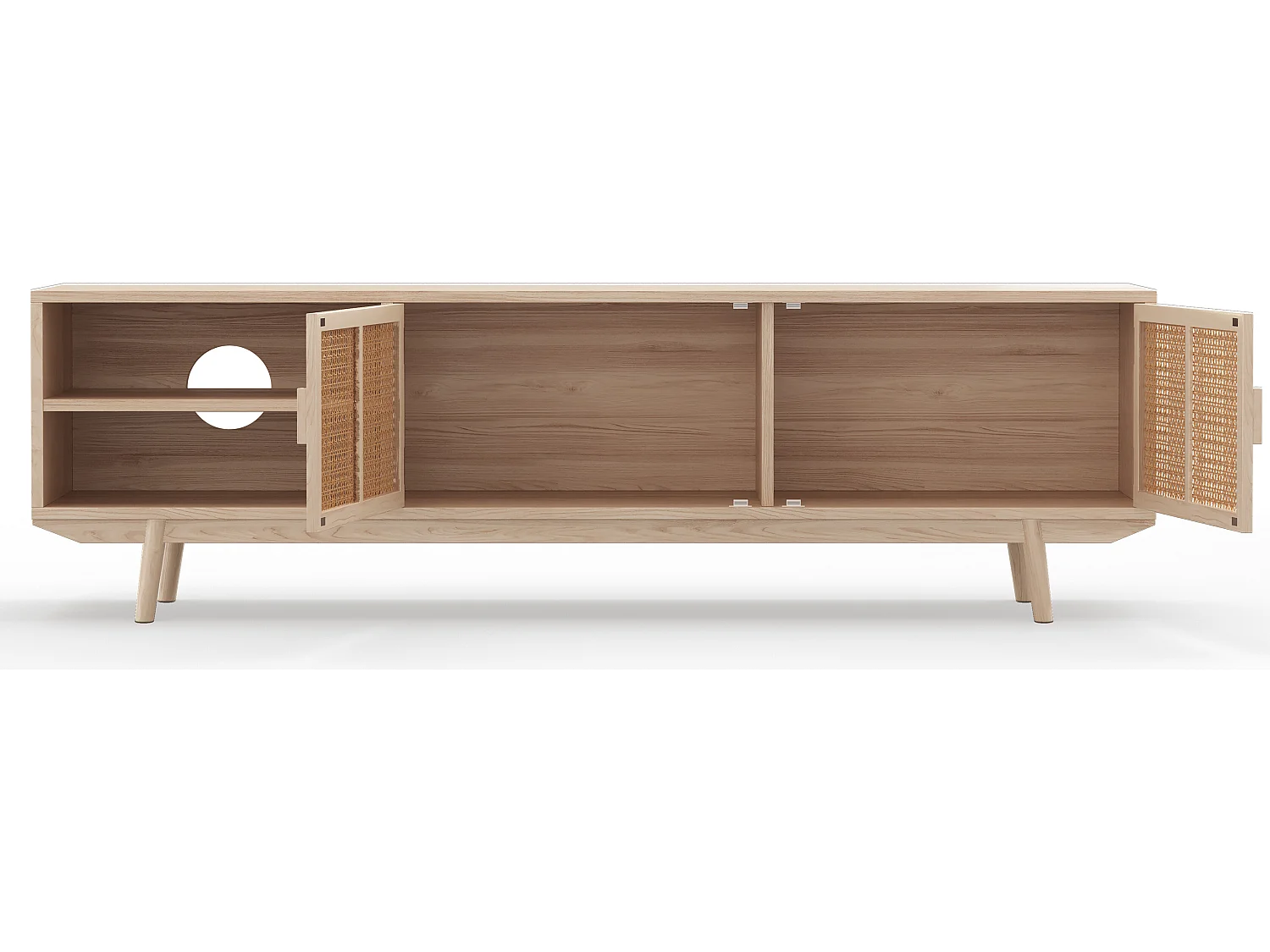 Mobile TV in Legno Naturale - Design Boho Bali - Treys