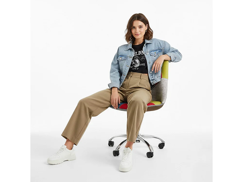 Chaise de Bureau Pivotante - Tissu Patchwork - Simona Multicolore