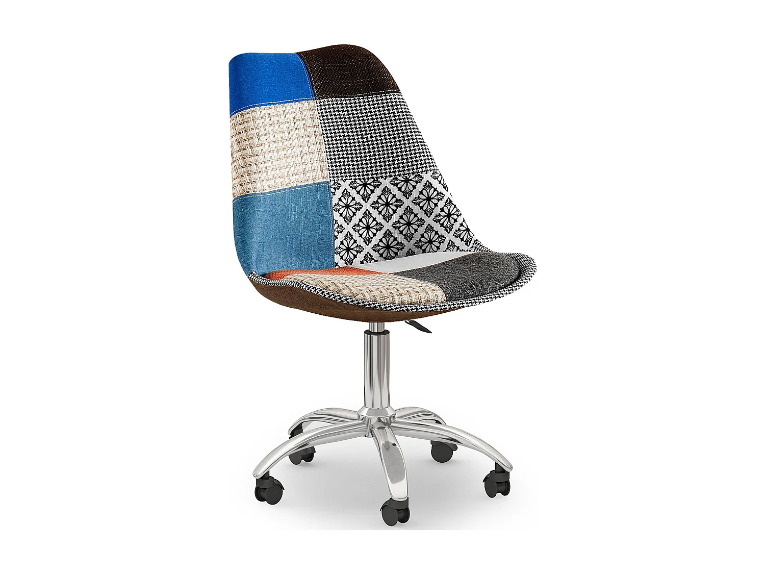 Drehbarer Bürostuhl - Patchwork-Polsterung - Pixi