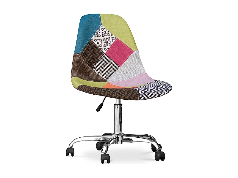 Bürostuhl mit Rollen - Schreibtischstuhl - Bezug aus Patchwork - Simona