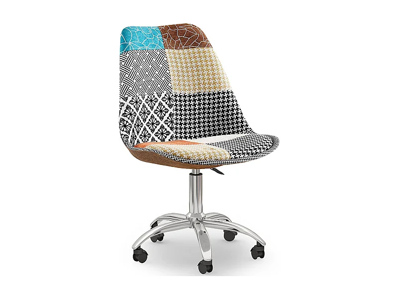 Sedia da Ufficio Girevole - Tappezzeria Patchwork - Patty