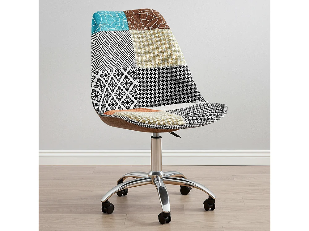 Sedia da Ufficio Girevole - Tappezzeria Patchwork - Patty