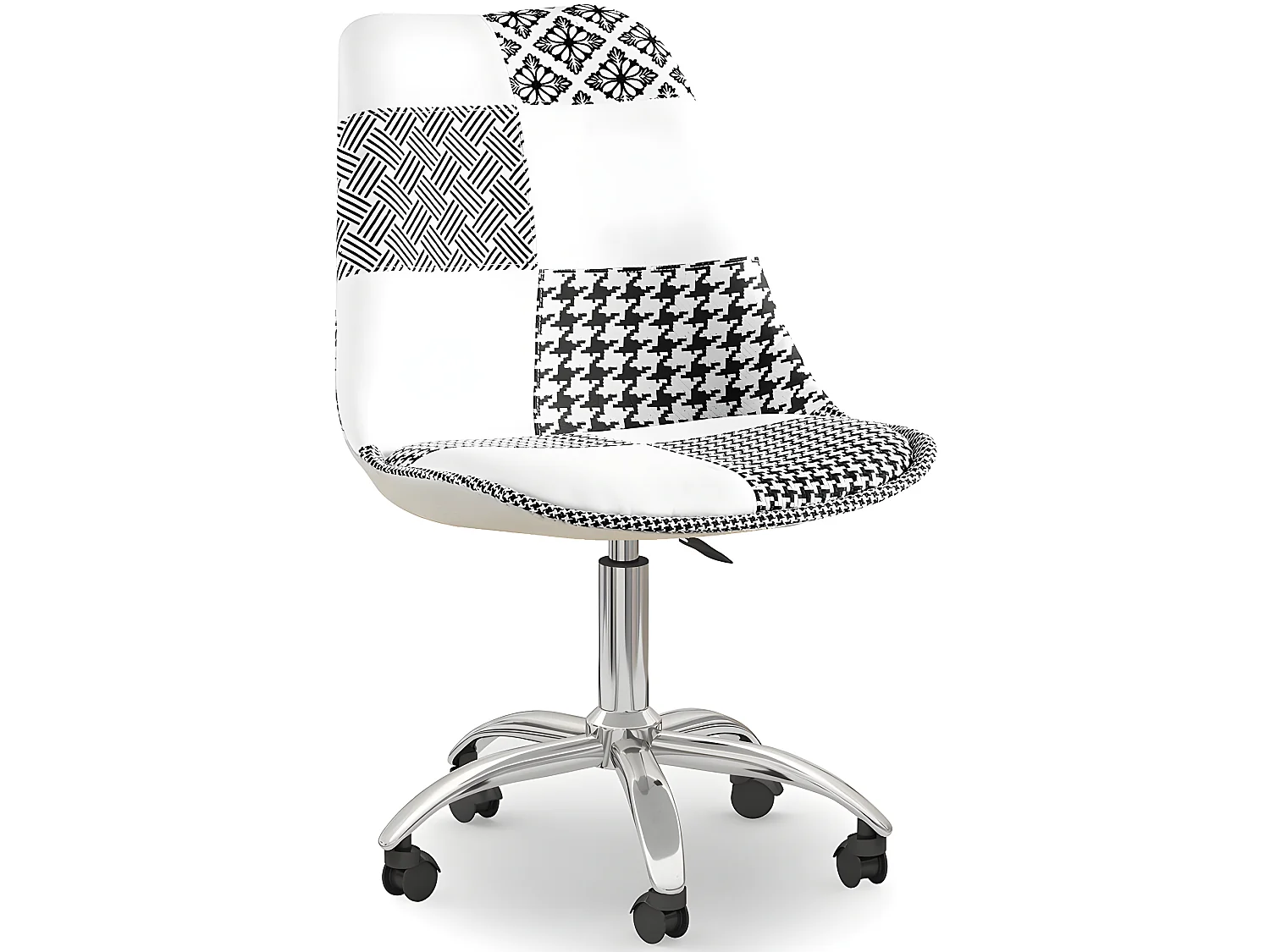 Drehbarer Bürostuhl - Patchwork-Polsterung - Sam