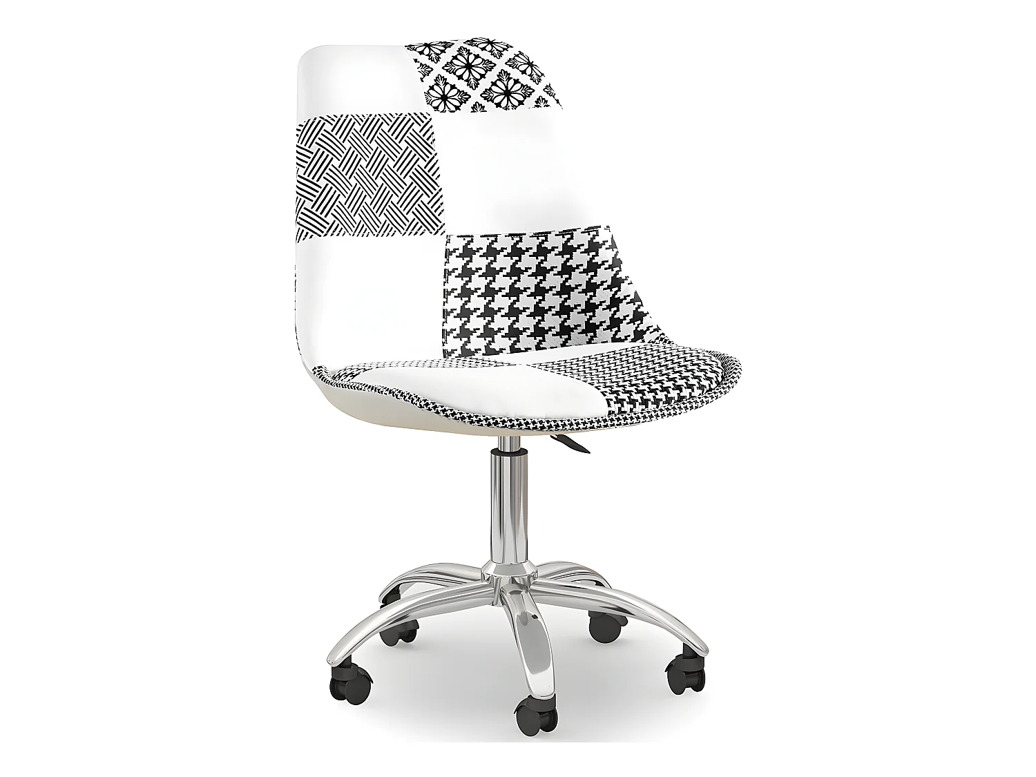 Chaise de Bureau Pivotante - Tissu Patchwork - Sam  Multicolore