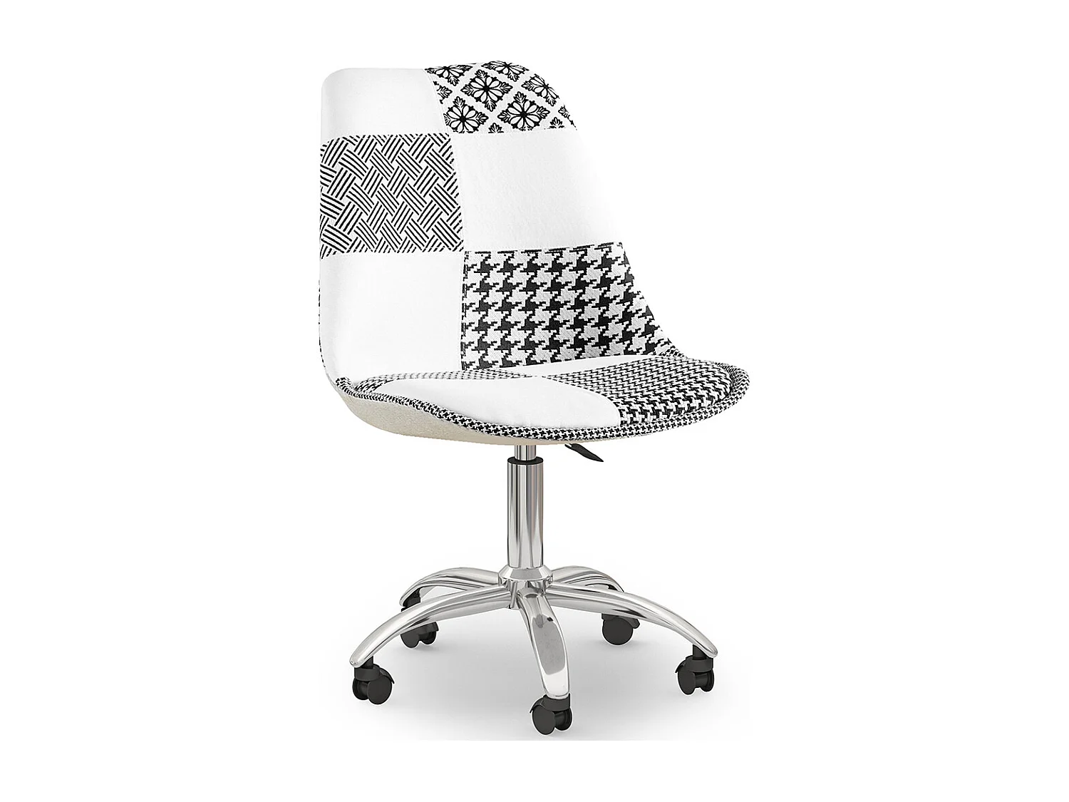 Chaise de Bureau Pivotante - Tissu Patchwork - Sam  Multicolore