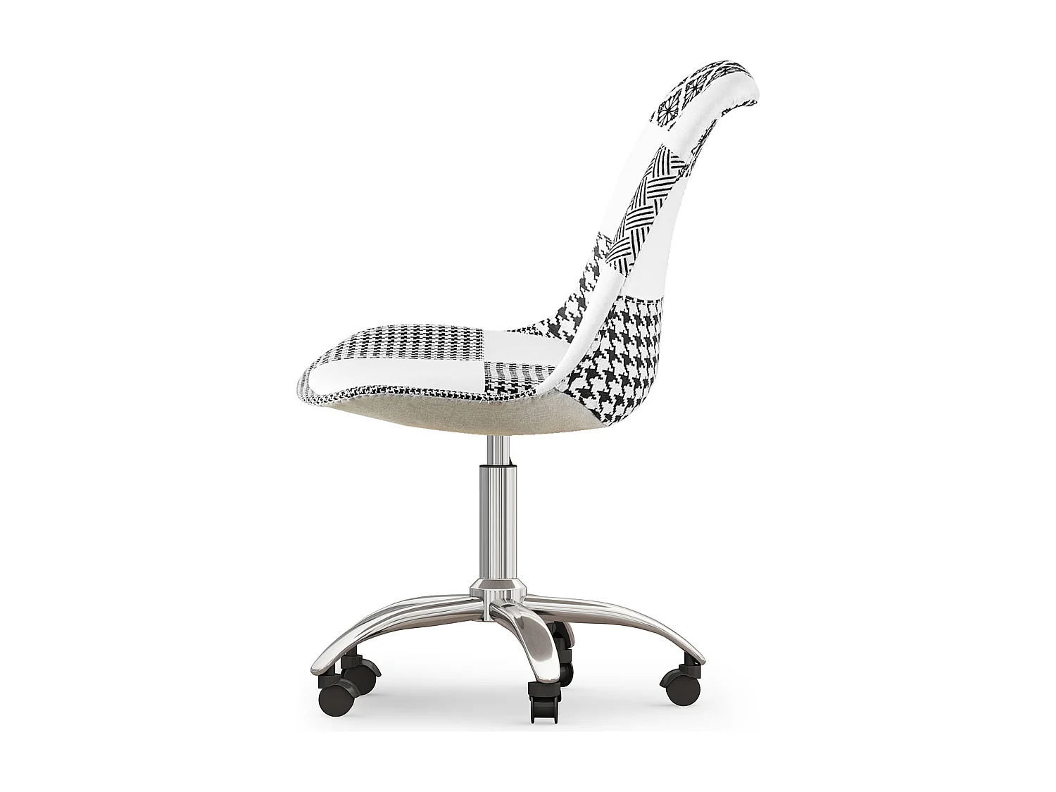 Chaise de Bureau Pivotante - Tissu Patchwork - Sam  Multicolore