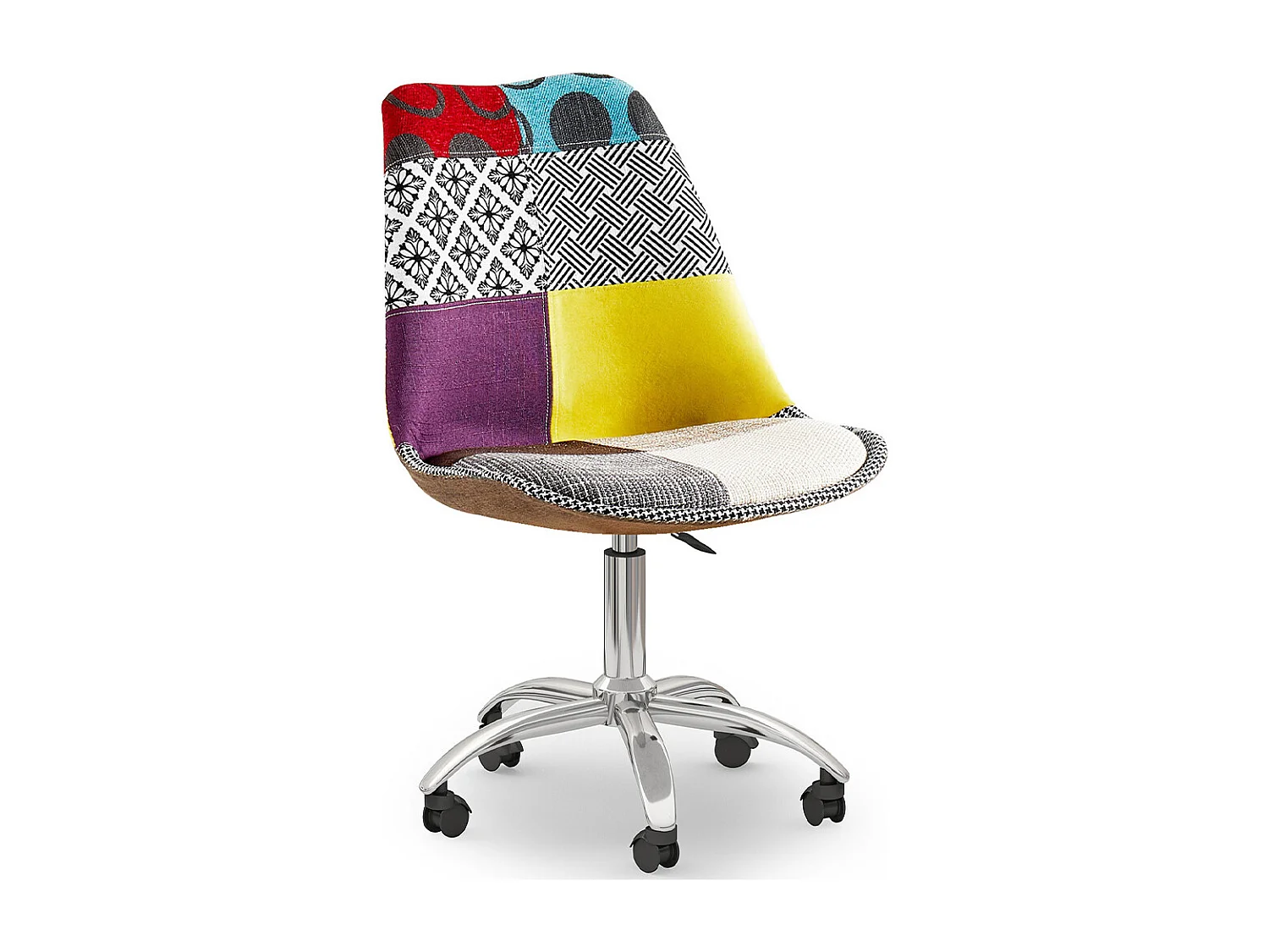 Sedia da Ufficio Girevole - Tappezzeria Patchwork - Ray