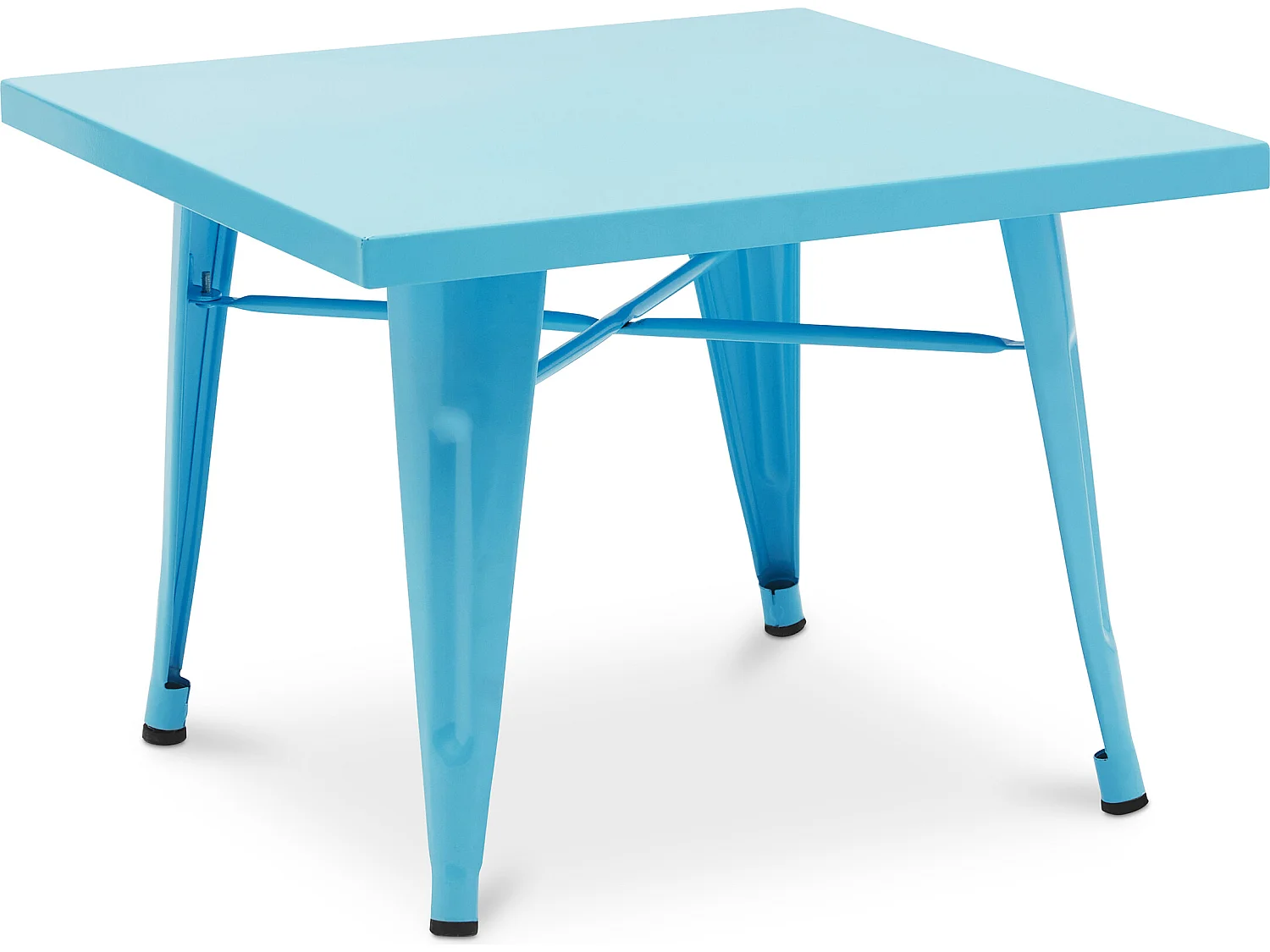 Table pour enfants - Design industriel - Métal - 60cm - Nouvelle édition - Stylix Turquoise