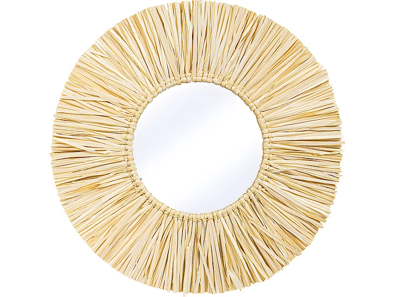 Wandspiegel - Rundes Boho-Bali-Design (60 cm) - Grel