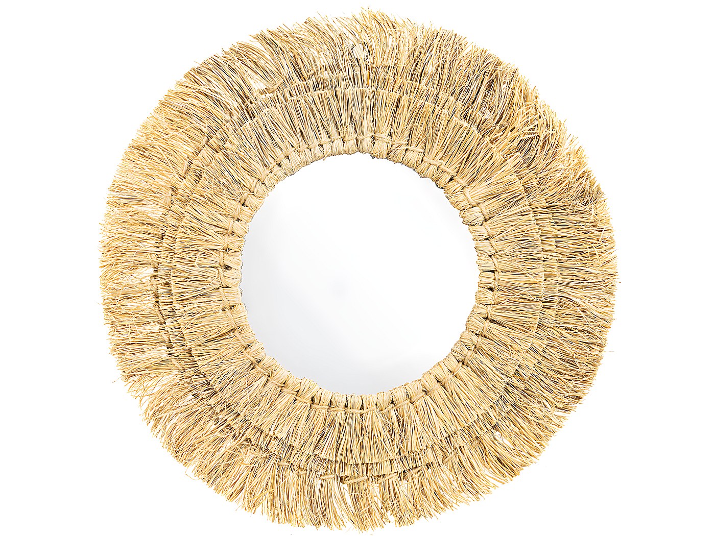 Specchio Rotondo In Rattan Girasole Mooyod - Decorazione Da Parete Boho In Vimini Per Soggiorno, Camera, Ingresso, Bagno - 4
