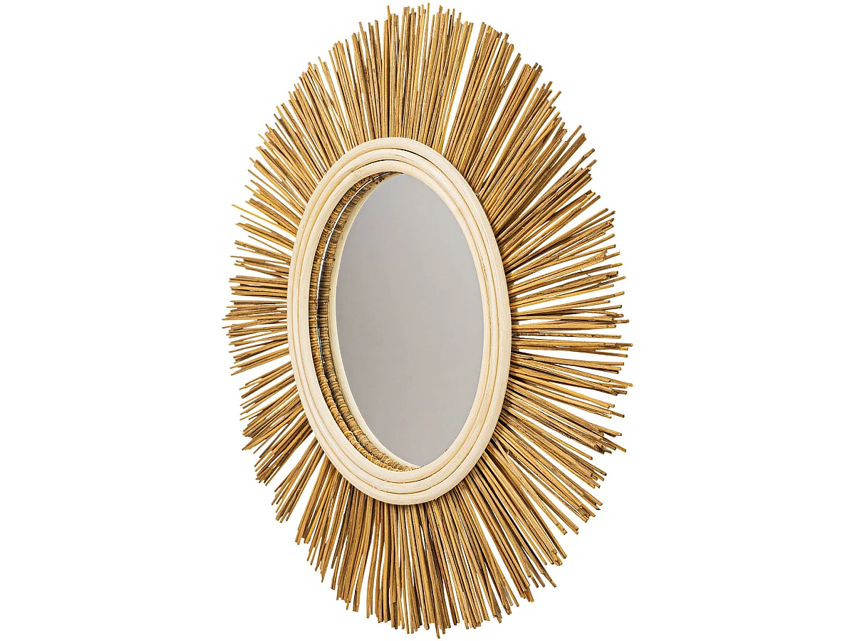 Wandspiegel - Rundes Boho-Bali-Design (60 cm) - Loi