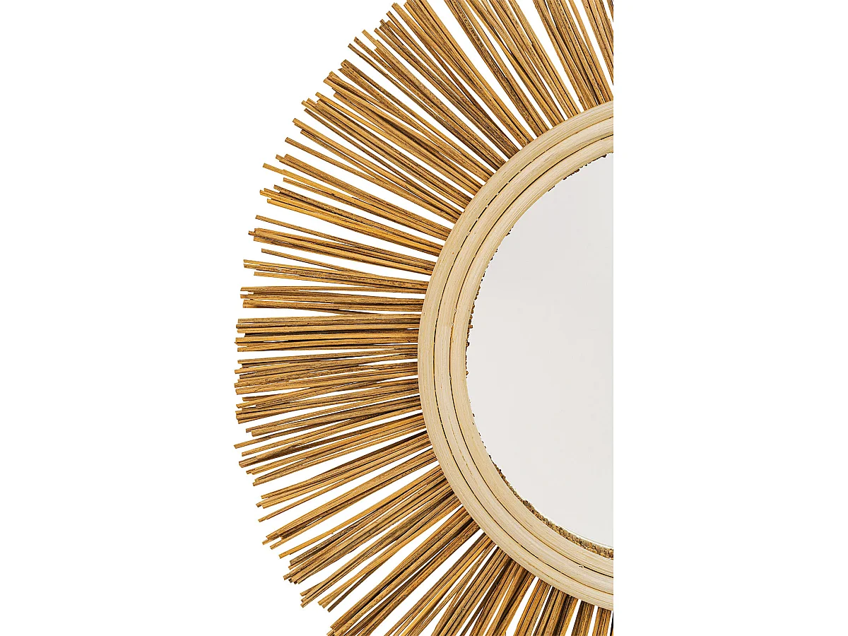 Wandspiegel - Rundes Boho-Bali-Design (60 cm) - Loi