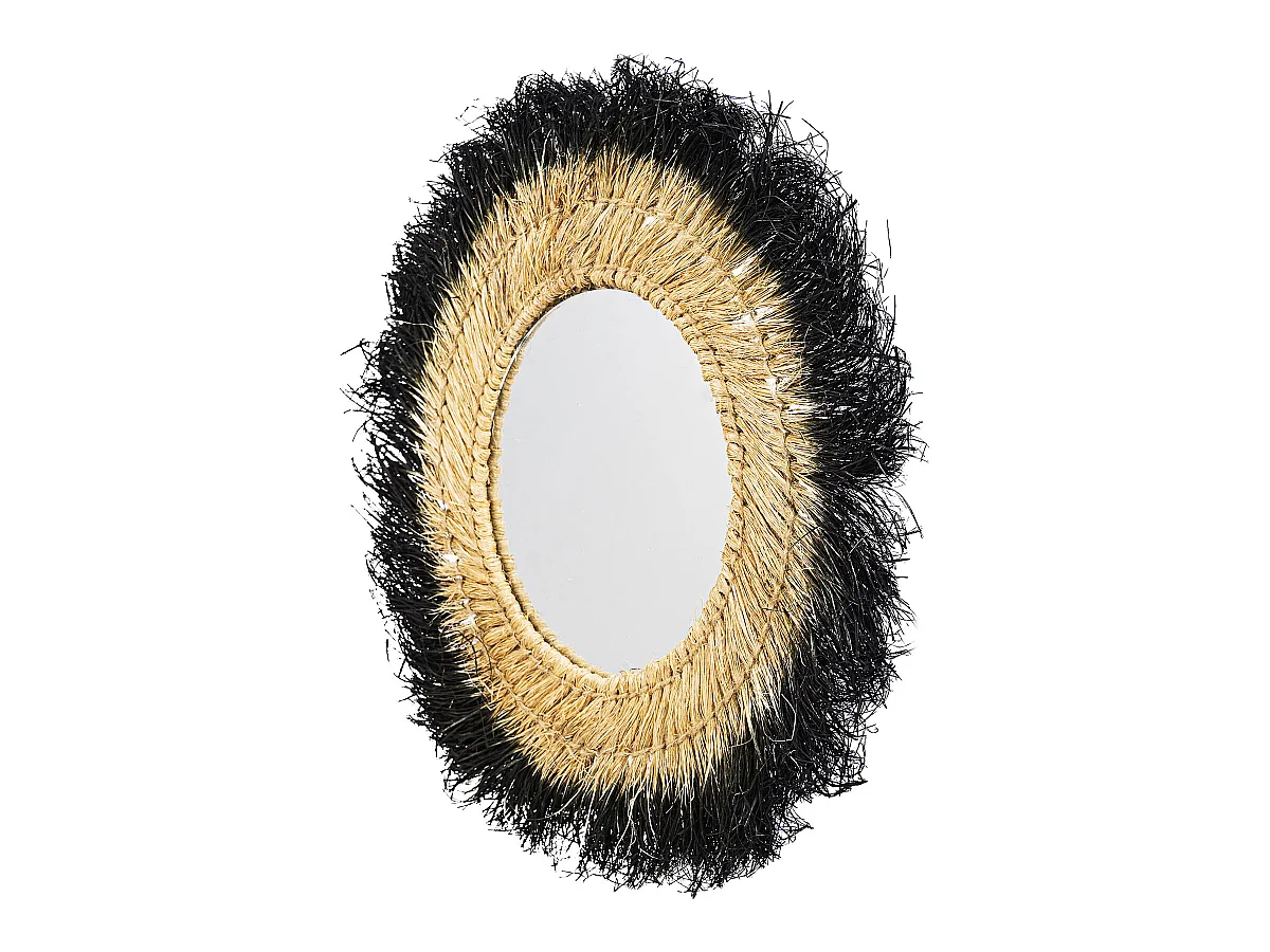 Specchio da Parete - Rotondo Boho Bali (60 cm) - Bioe