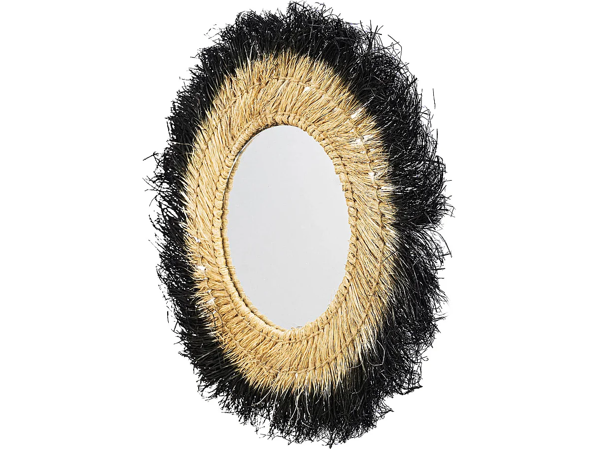Specchio da Parete - Rotondo Boho Bali (60 cm) - Bioe