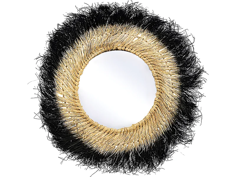 Wandspiegel - Rundes Boho-Bali-Design (60 cm) - Bioe