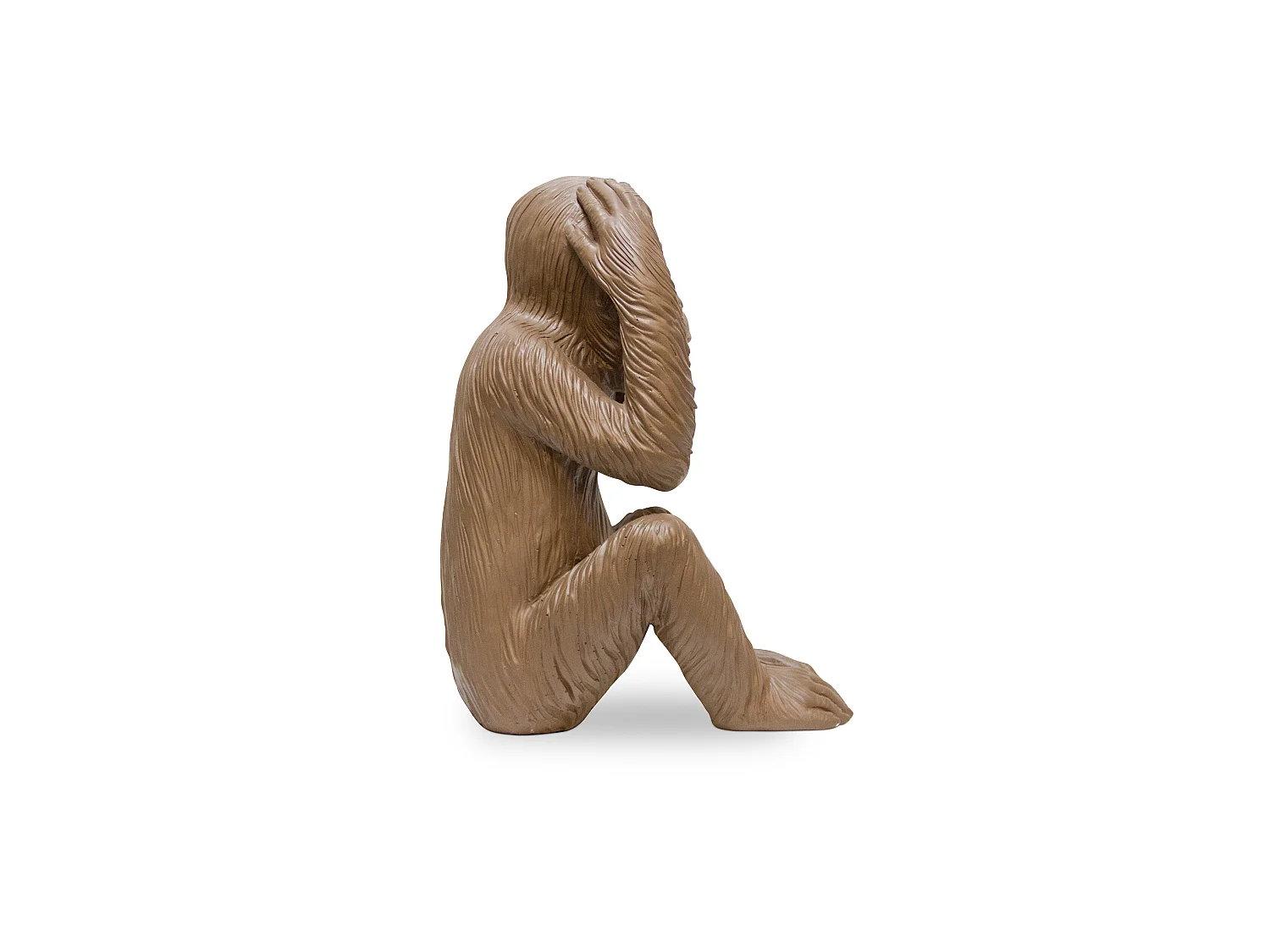 Figurine Décorative Design - Singe Sourd - Sapiens Marron