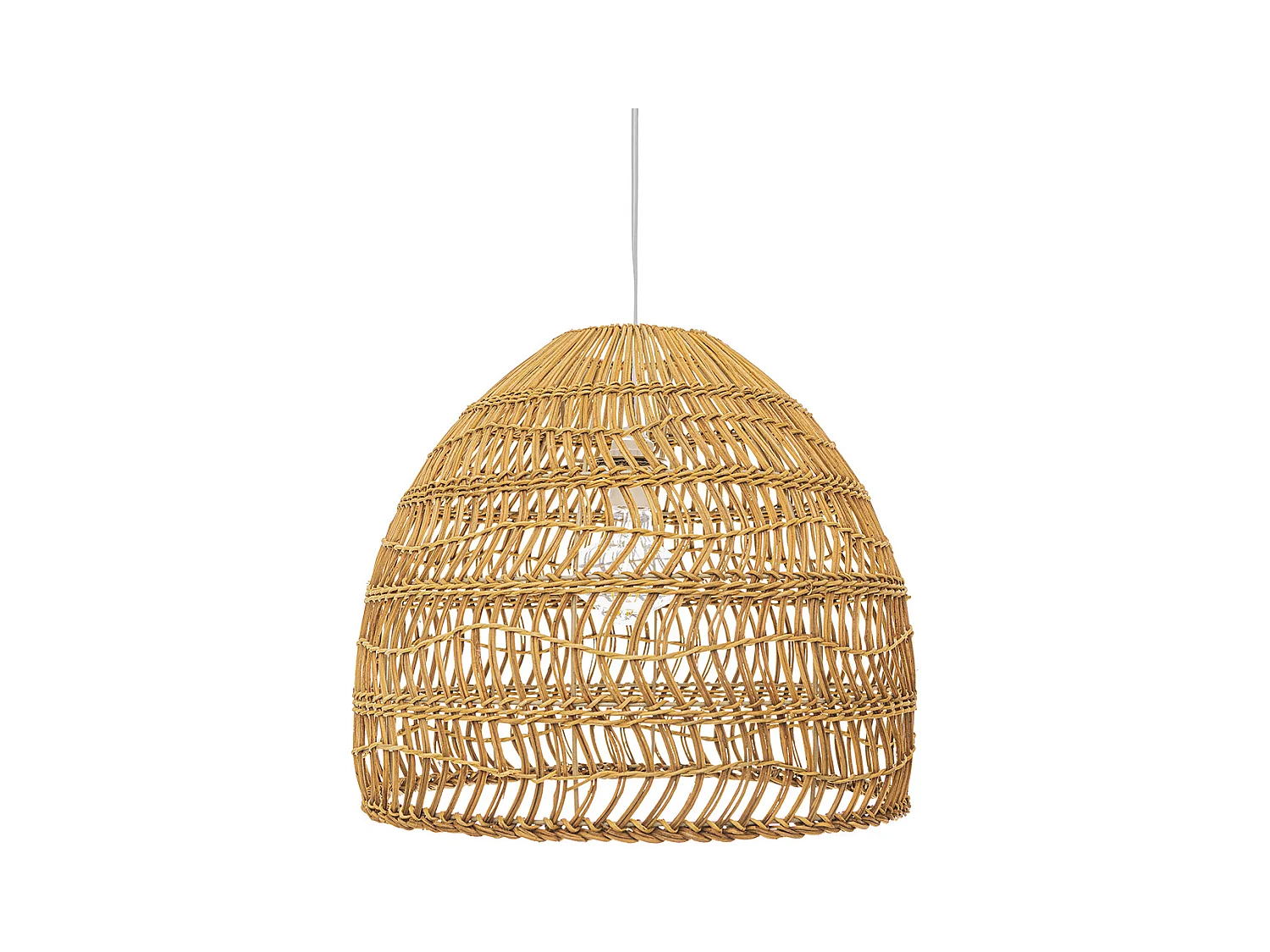 Lampe de Plafond en Rotin - Lampe Suspendue stile Boho Bali - 60cm - Hoa Bois naturel