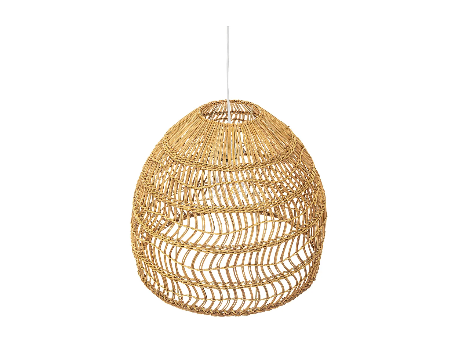 Lampadario in Rattan - Lampada a Sospensione stile Boho Bali - 60cm - Hoa