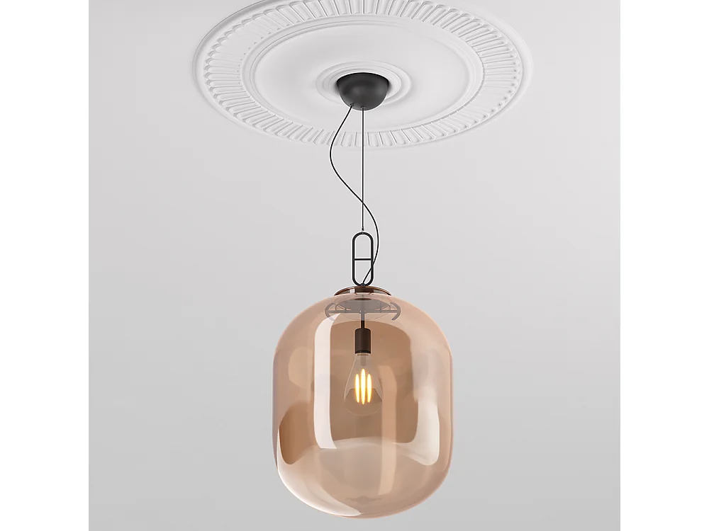 Lámpara de Techo Cristal - Lámapara Colgante de Diseño - Mediana - Grau