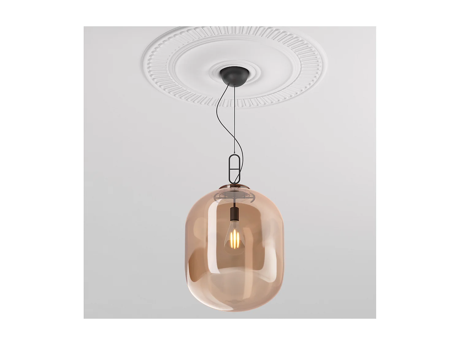 Lámpara de Techo Cristal - Lámapara Colgante de Diseño - Mediana - Grau