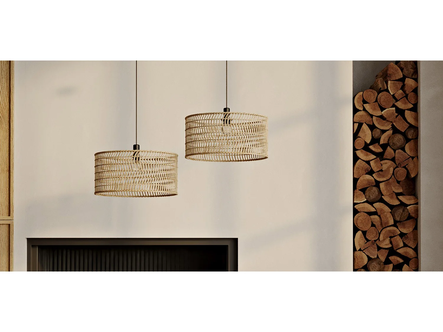 Rattan-Deckenlampe - Boho-Bali-Design-Pendelleuchte - Beri