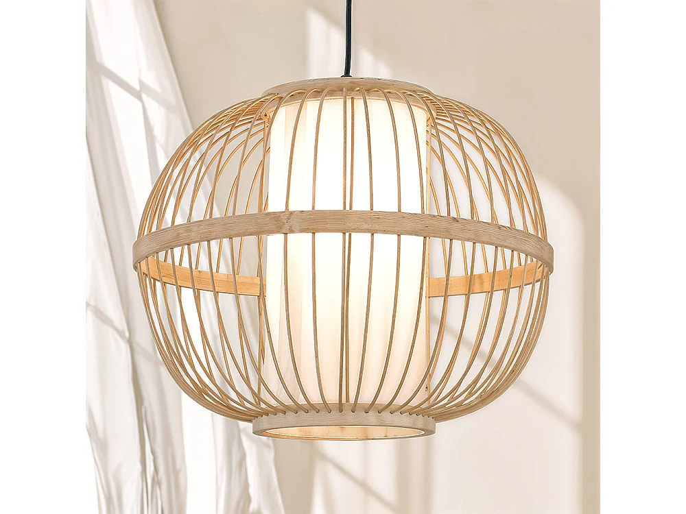 Bambus-Deckenlampe - Pendelleuchte im Boho-Bali-Design - Kaula