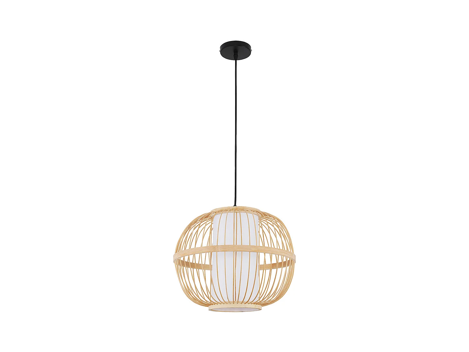 Lampe de plafond en bambou - Lampe suspendue de stile Boho Bali - Kaula Bois naturel
