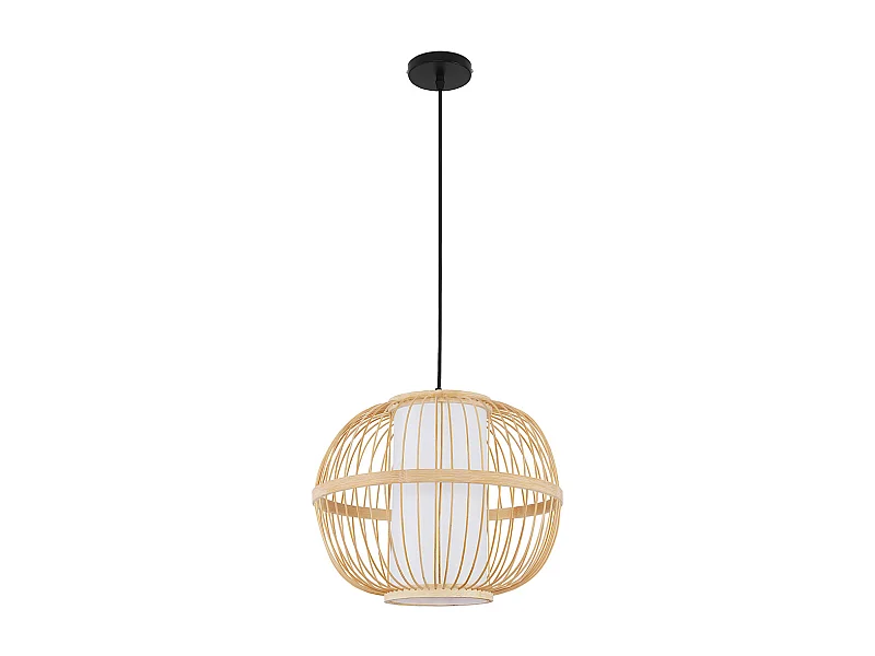 Lampe de plafond en bambou - Lampe suspendue de stile Boho Bali - Kaula Bois naturel