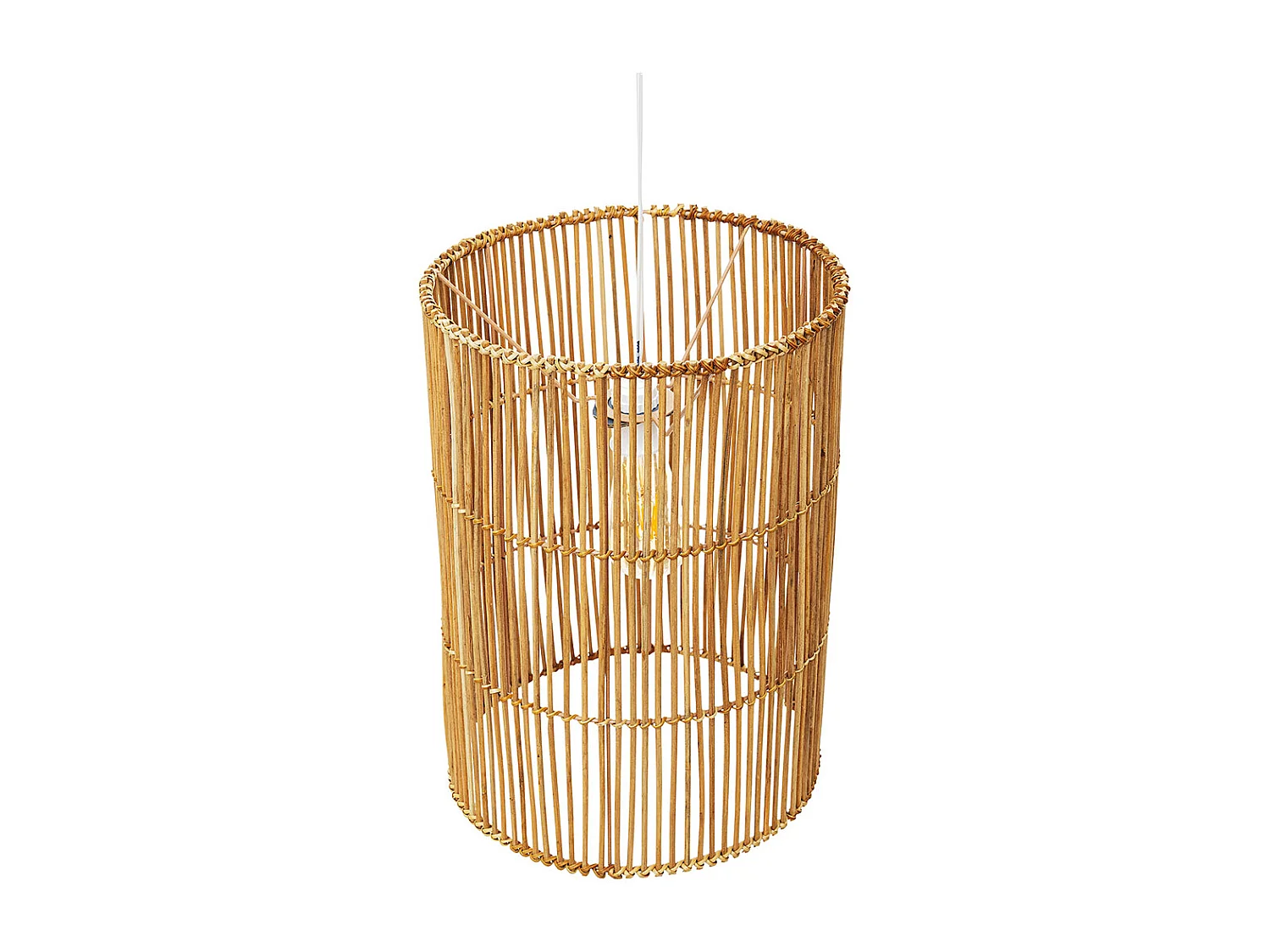 Lampada da soffitto in rattan - Lampada a sospensione di stile Boho Bali - An