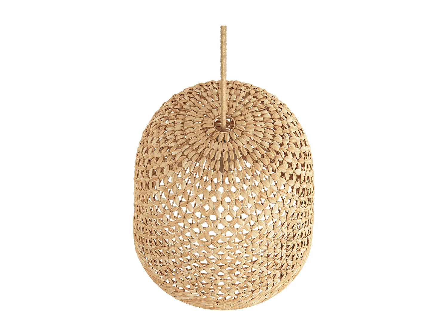 Suspension en rotin - Lampe suspendue design boho Bali - 30cm- Rava Naturel