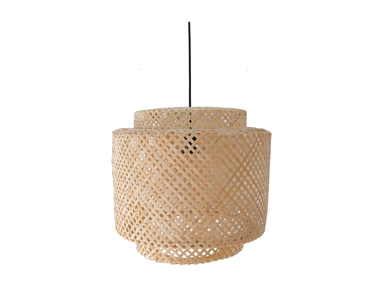 Deckenlampe aus Bambus - Boho-Bali-Design-Pendelleuchte - Hya