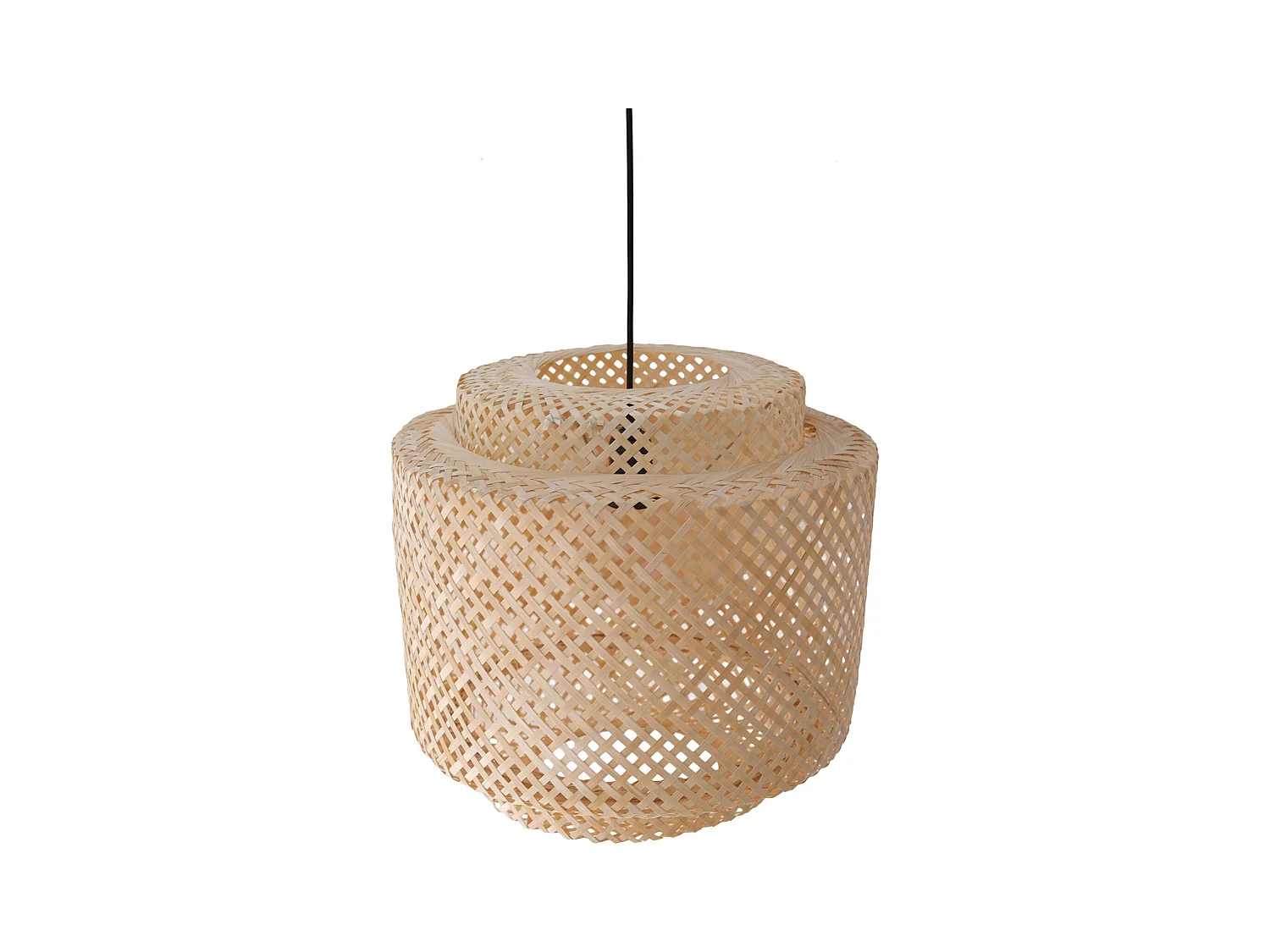 Deckenlampe aus Bambus - Boho-Bali-Design-Pendelleuchte - Hya