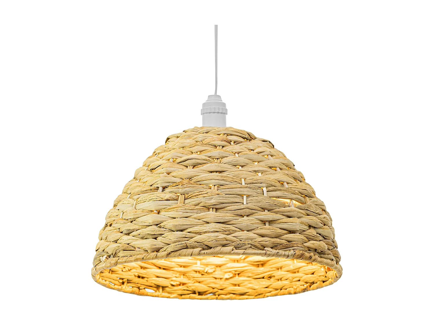 Lustre de plafond en herbe de mer - Suspension de style Boho Bali - Ngu Bois naturel