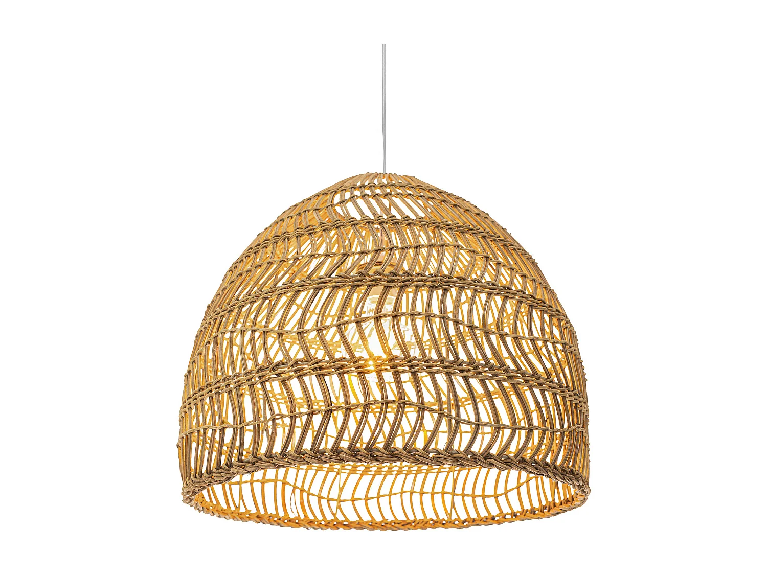 Rattan-Deckenlampe - Pendelleuchte im Boho-Bali-Design - 40cm - Hoa