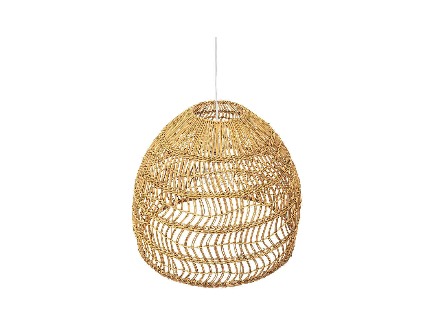 Rattan-Deckenlampe - Pendelleuchte im Boho-Bali-Design - 40cm - Hoa