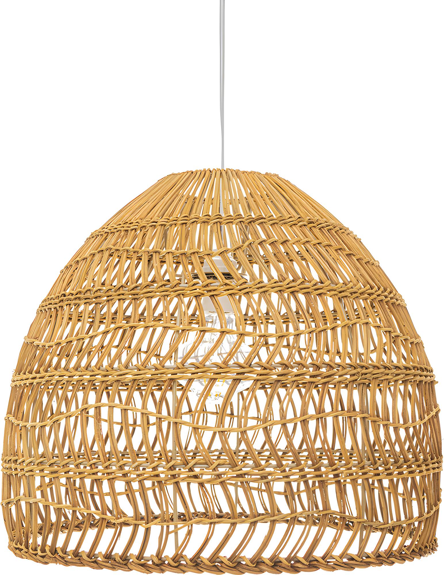 Lampe De Plafond En Rotin Suspension De Style Boho Bali Cm Hoa Bois Naturel