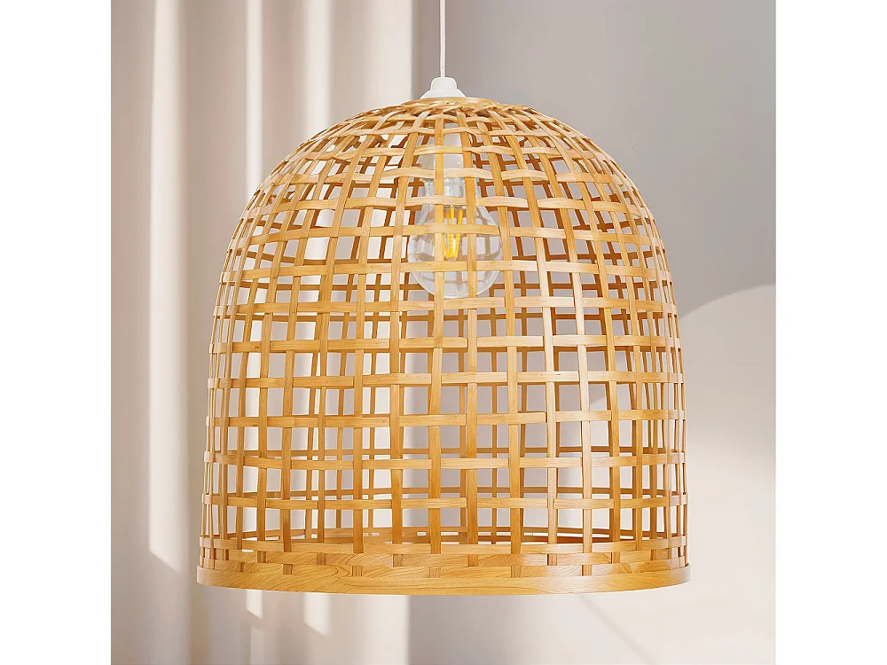 Deckenlampe aus Bambus - B Boho-Bali-Design-Pendelleuchte - Thi